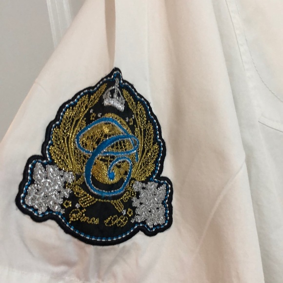 Coogi white short sleeve logo shirt XXXL - Picture 6 of 8